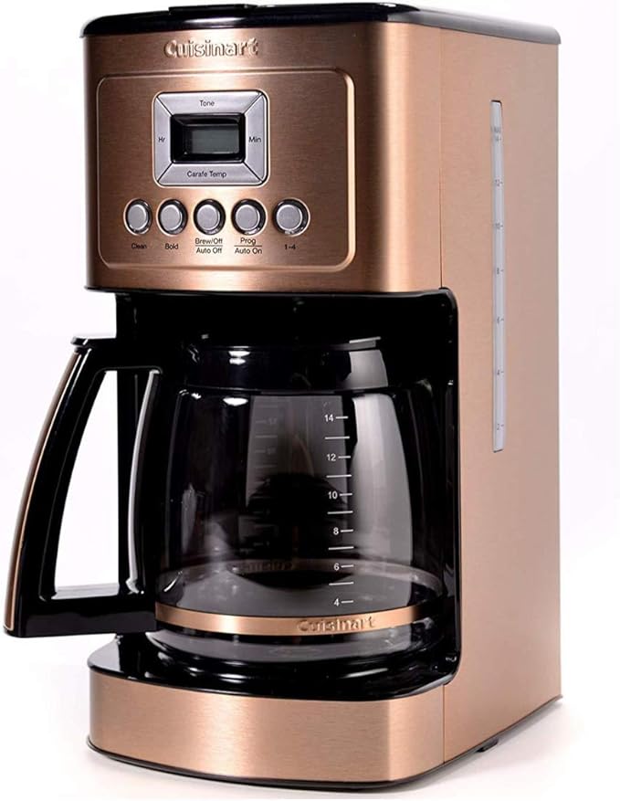 Cuisinart DCC-3200CS Perfectemp Coffee Maker, 14 Cup Progammable with Glass Carafe, Copper Steel