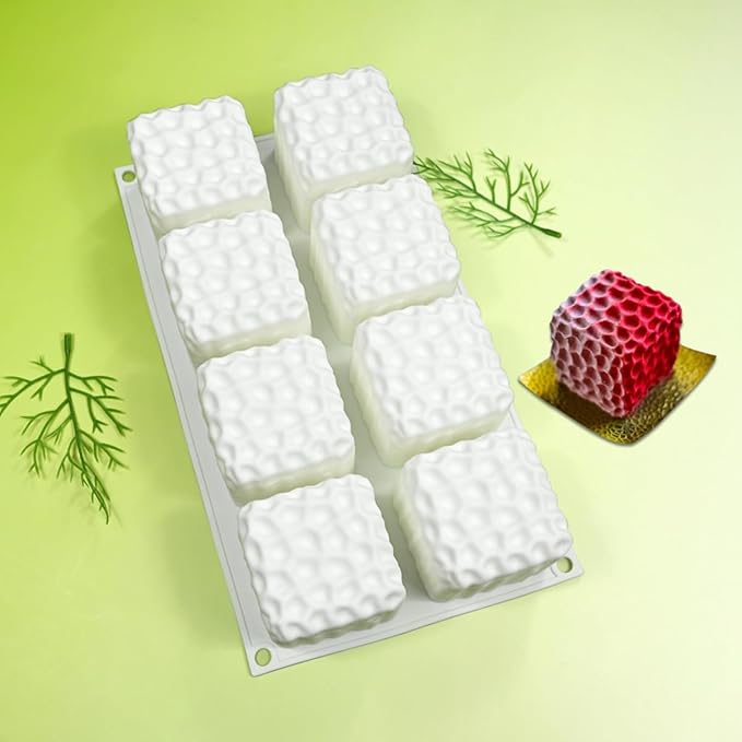 mostsom Honeycomb Molds Silicone Non-Stick Rabbit Cookie Mold Diy Rose Flower Chocolate Mould Used for Jelly, Candy,Biscuits (I_11.6x6.8x2.4 inch)