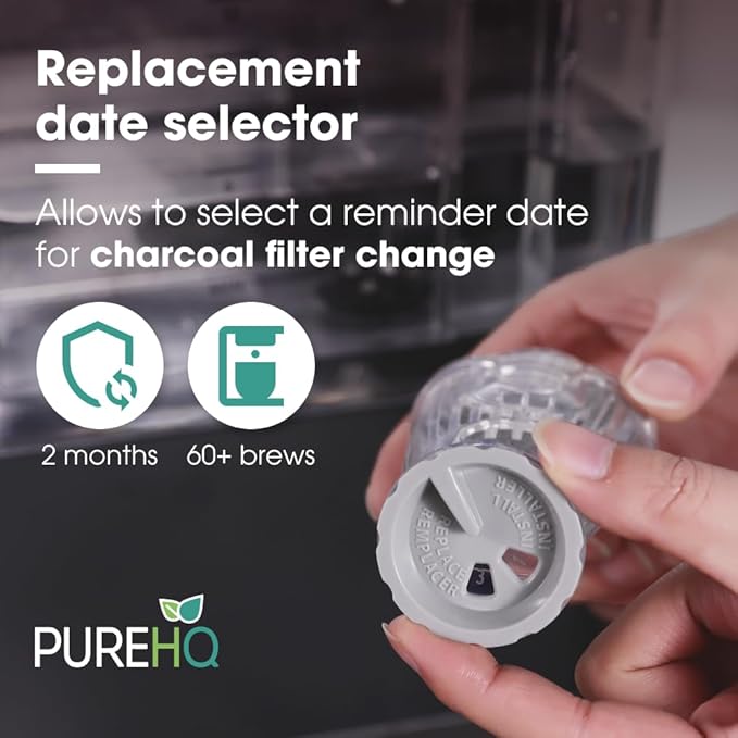Keurig Filter Replacement Starter Kit - Water Filters for Keurig 2.0, K-Duo, K-Duo Hot & Iced, K Duo Essentials, K-Compact Coffee Makers by PureHQ - Includes Short Filter Holder and 3-Pack Cartridges