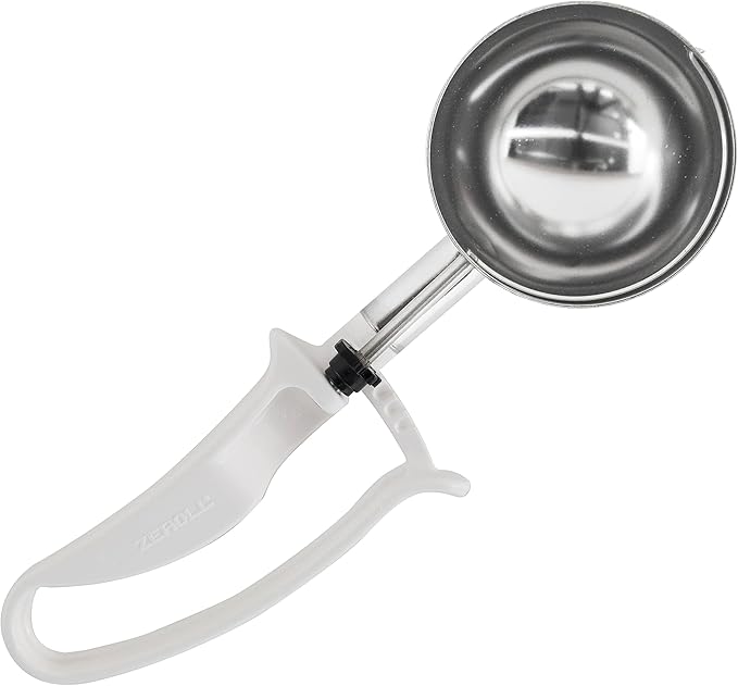 Zeroll - 2006 Zeroll Universal Standard Length EZ Disher Food Portion Control Scoop Designed for Right or Left Hand Use Dishwasher Safe NSF Approved, 3-Inch, White