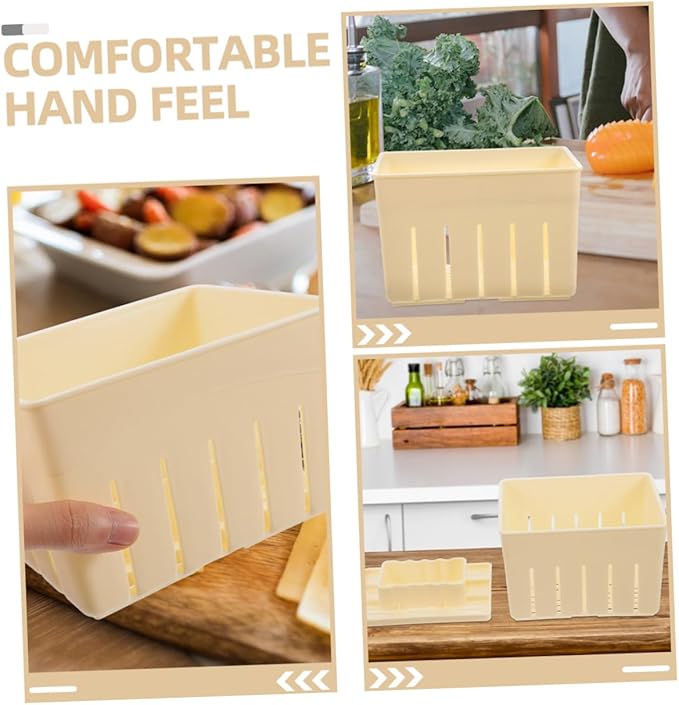 Cabilock 4Pcs Tofu Press Mold Set Household Cheese Maker Tool Food-Grade Plastic Adjustable Pressure for DIY Tofu and Cheese Suitable for Home Cooking and Vegan Recipes