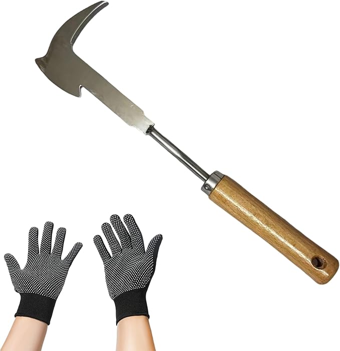 Weed Puller Tool, Manual Stainless Steel Weeding Tool, Axe Shape for Lawn Vegetable Garden Farm Planting