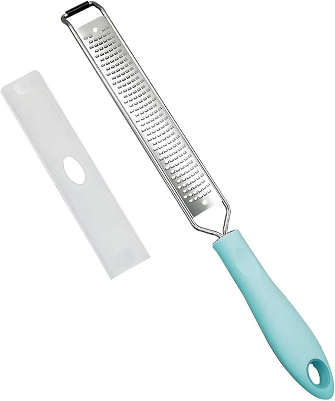 Zester Grater- Parmesan Cheese, Lemon, Citrus, Chocolate, Ginger, Garlic, Nutmeg, Hand Held Grater, Stainless Steel Cheese Grater, Multi-purpose Kitchen Food Grater, Dishwasher Safe