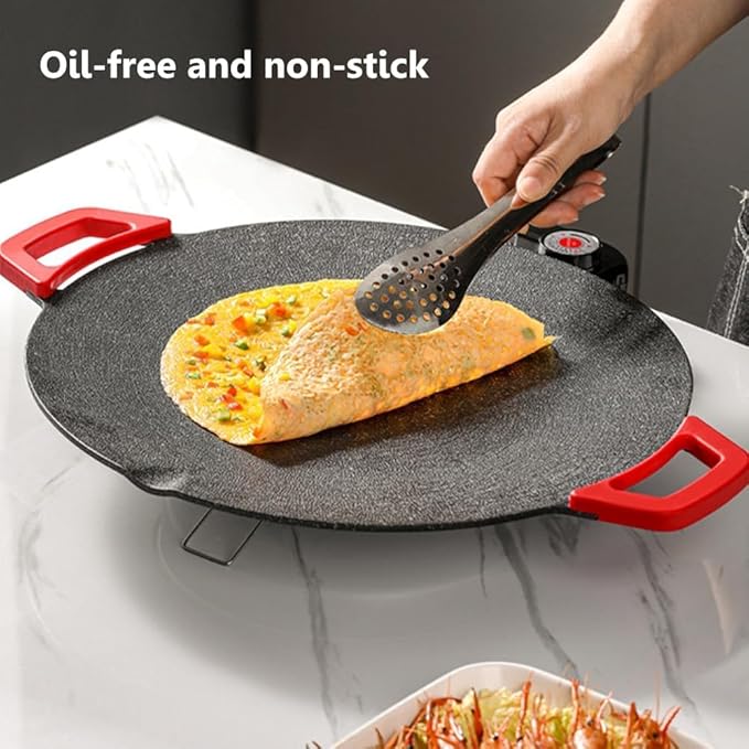Smokeless Indoor Electric Grill & Nonstick Griddle – Compact, Fast-Heating Tabletop Grill for Steaks, Burgers, Pancakes, BBQ, and Everyday Indoor Cooking (Flat-15.7")