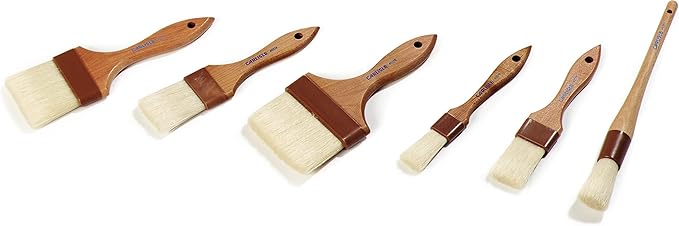 SPARTA Chef Series Basting Brush, Flat Boar Bristle Pastry Brush for Cooking and Baking, 1.5" Wide, 12 Count