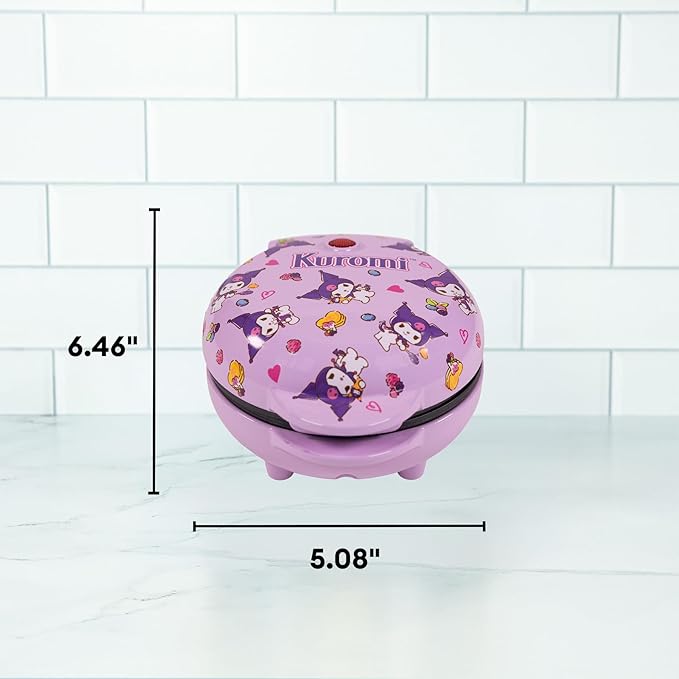 Uncanny Brands Hello Kitty Kuromi Mini Waffle Maker - Cook With Your Favorite Bunny Character