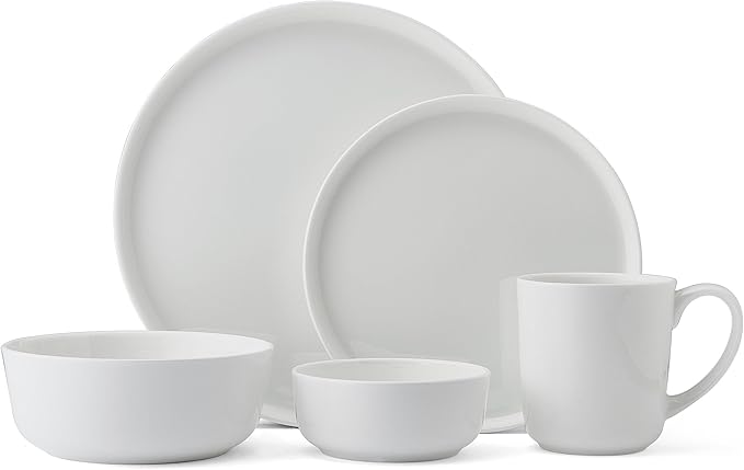 Mikasa Samantha Bone China Lightweight Chip Resistant 40 Piece Dinnerware Set, Service for 8