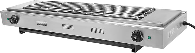 3000W Electric Griddle - Smokeless BBQ Grill with Temperature Control, Portable for Outdoor/Indoor Use (Silver, 31" Cooking Surface)