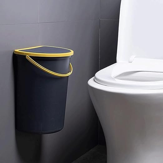 Hanging Trash Can, Kitchen Garbage Bin Waste Bins, Kitchen Trash Can Cabinet Door Hanging Vegetable Peel Sorting Trash Basket Household Bathroom Wall-Mounted Trash Can (Color : B)