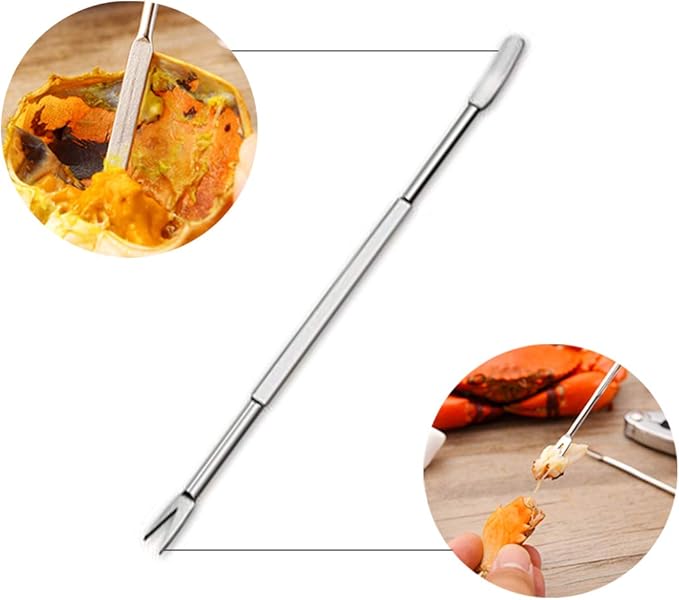 Artcome Seafood Tools Set including 7 Forks and 6 Lobster Crab Crackers Nut Cracker Set
