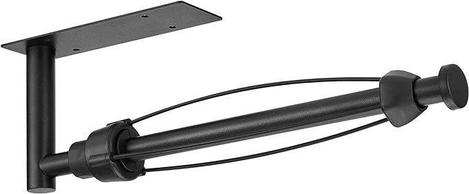 DEKAVA Under Cabinet Wall Mount Paper Towel Holder, Self-Adhesive Bar, Stainless Steel 13 inch (Black)