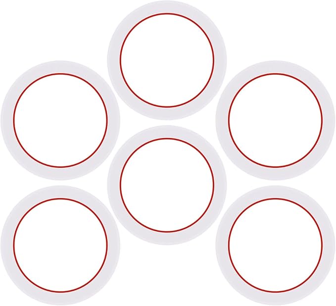 [UPGRADED] Sealing Gasket for Bialetti Moka Induction 4 Cups & Moka Express 4 Cups Iconic Stovetop Espresso Maker - 6 PCS Replacement Food Grade Silicone Seal Ring for Aluminum Coffee Maker Pots