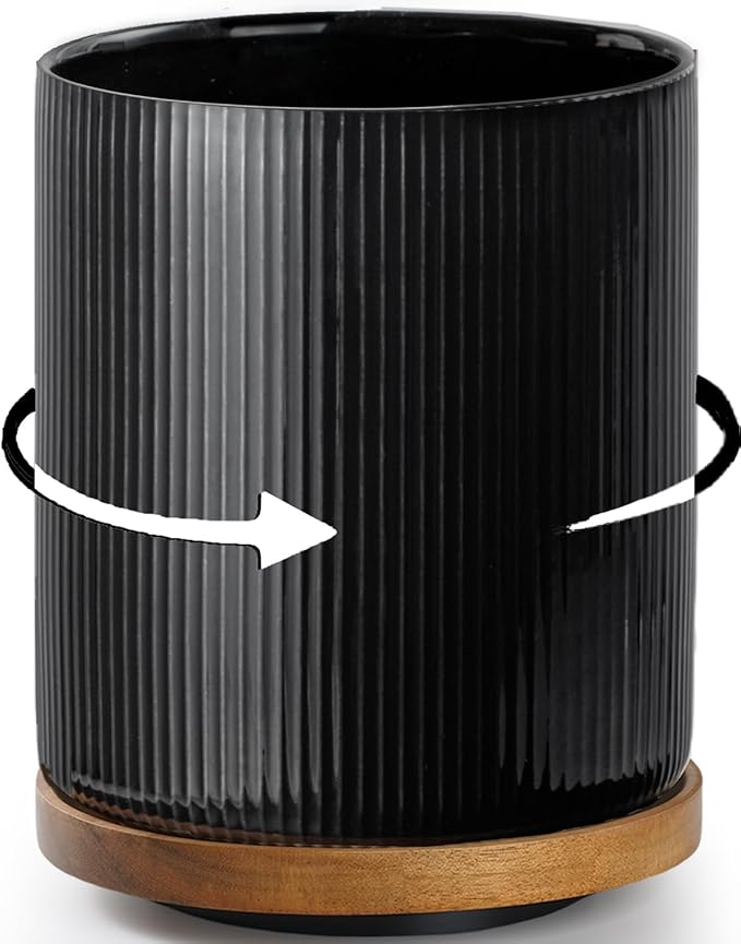 getstar Extra Large Rotating Utensil Holder for Kitchen Counter, 7.9" Ceramic Utensils Crocks Set for Countertop Large & Small Utensil Organizer for Spatula Farmhouse Kitchen Decor