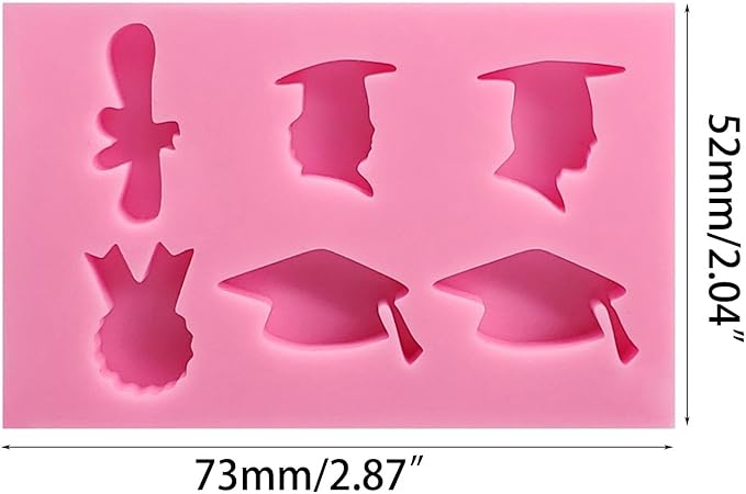 Graduation Cap Fondant Cake Decorating Silicone Mold Pastry Chocolate Candy Ice Cream Mold Baking Tool Silicone Baking Molds For Oven Cakes Shapes