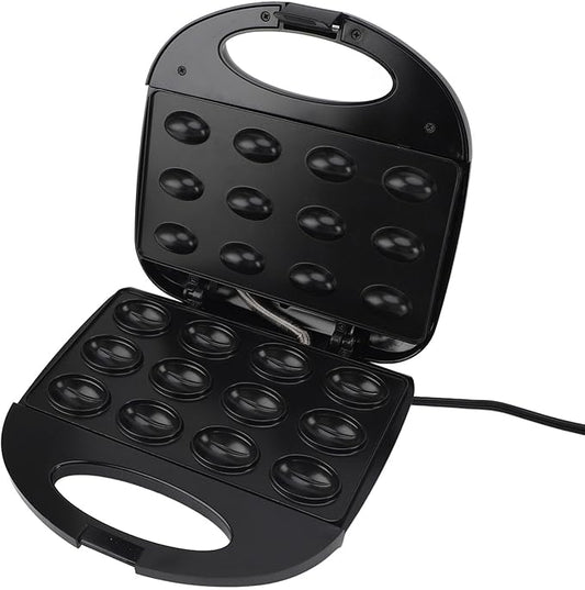 Focket Electric Cake Pop Maker, 750W Double Sided Mini Pancake Maker, Crepe Pan with Nonstick 12 Pieces Capacity for Breakfast Cooking