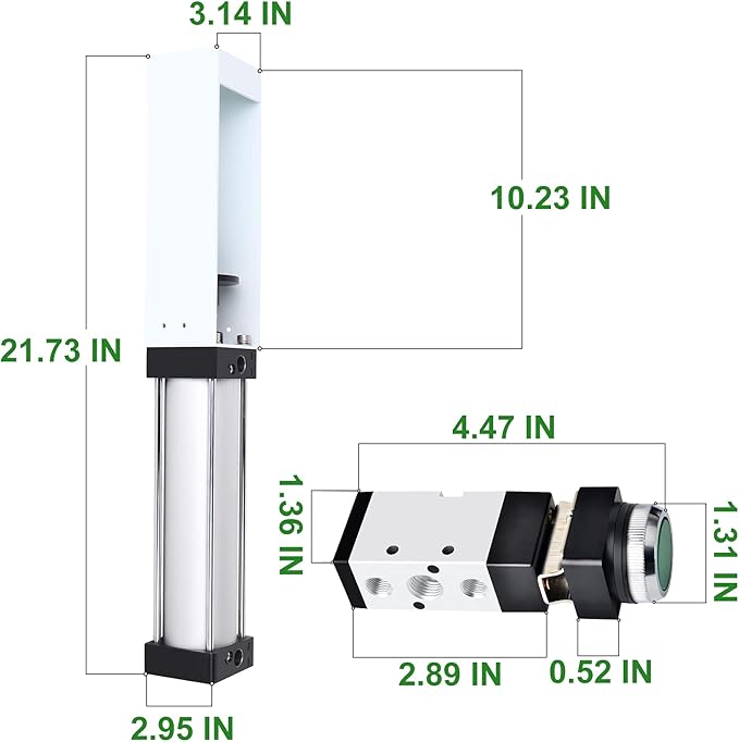 TAISHER Push Valve Aluminum Can Crusher，Eco-Friendly Recycling Tool，Heavy Duty Pneumatic Cylinder Soda Beer Can Crusher