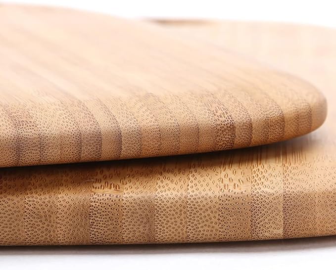 Board Bamboo Cutting Board with Handle Wooden Cutting Board for Kitchen Board Set for Vegetables Meat Cheese Cutting Board for Carving Meat or Vegetables (Carbonized Color Set