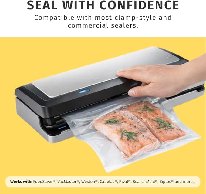 OutOfAir 4" x 6" Vacuum Sealer Bags 2000 Bag (Bulk Case) - Heavy Duty 7-Layer 4 Mil Plastic, Commercial Grade, BPA Free, Food Safe, Fits All Vacuum Sealer Machines, Sous Vide Compatible