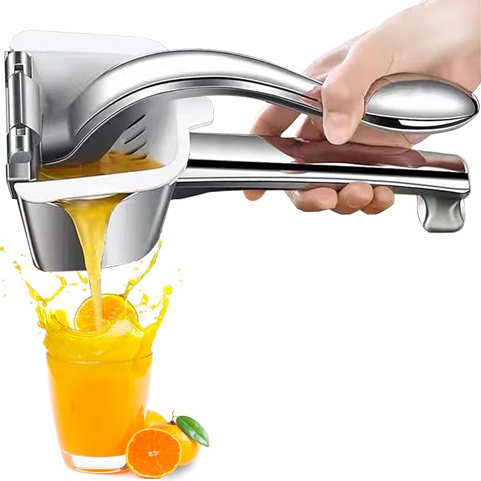 Real Stainless Steel Lemon Squeezer Citrus Juicer Hand Press Heavy Duty Manual Squeeze Juice Extractor Maker Orange Lime Grapefruit Presser