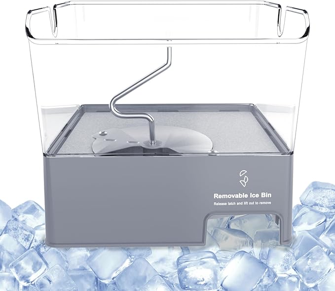 Upgraded Refrigerator Ice Bucket W11129522 Compatible with Whirlpool Ice Maker Replacement Parts W10564750 KitchenAid Removable Ice Bin 4545220 EAP12114487 PD00041826 PS12114487 Freezer Ice Container