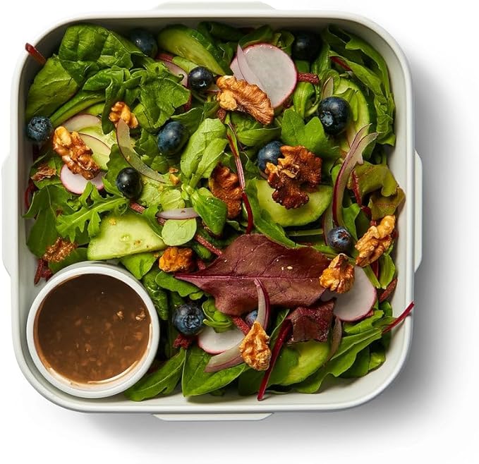 BLACK + BLUM Bento Box Style Compartment Food Container | Packed Lunch Box with Stainless-Steel Travel Fork, Leak-Proof, Microwave Safe | Ocean Blue, 34 oz / 1000 ml