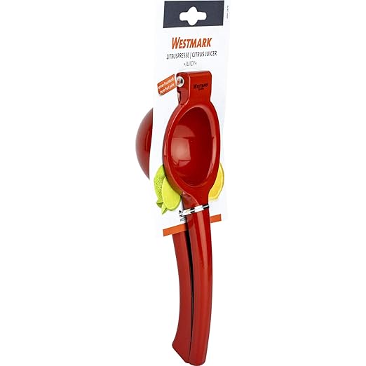 Westmark 30952270 Lemon Squeezer, Sturdy Lemon juicer Professional Citrus Press Red Manual Non Slip Lime Juicer Good for Healthy Drinks, Lemons, Lime Juicer