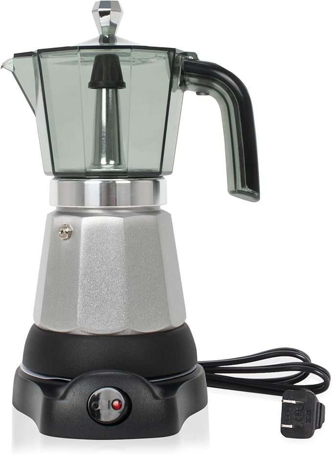 LAOION 6 Cup Manual Espresso Maker, Small Espresso Machines for Home, Cuban Coffee Maker with Detachable Base & Overheat Protection,Cafeteras Electricas Modernas Moka Pot, Greca Electrica De Cafe Gift