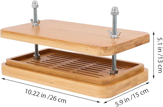 Tofu Press with 3-layer Drip Tray, 26x15cm Soybean Curd for Homemade Tofu Making, Kitchen Food Strainer for Efficient Water