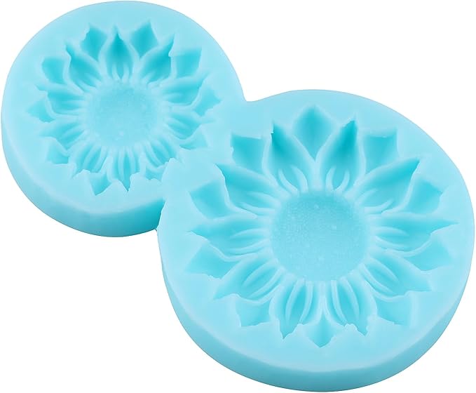 Sunflower Silicone Molds 3D Flower Fondant Mold for Cake Decorating Cupcake Topper Chocolate Candy Gum Paste Polymer Clay