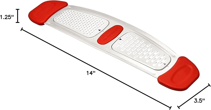 Rachael Ray Multi Stainless Steel Grater, Red Small