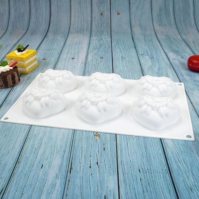 3D Bow Love Silicone Cake Moulds Fondant Decorating Tools Chocolate Pastry Molds Kitchen Baking Accessories (Heart G 11.8 X6.92 X1.4inch)