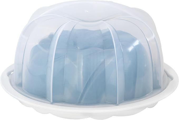 Nordic Ware Formed Swirl Bundt with Keeper, 10 Cup, Twilight Blue