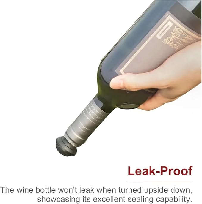 Wine Stopper 30pcs Black Wine Stoppers - Vacuum Reusable Leak-Proof for Most Pumps