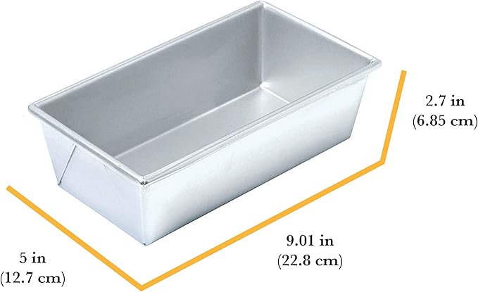Chicago Metallic Loaf Pan, Commercial II, 1-Pound | Uncoated | Traditional | Pack of 2