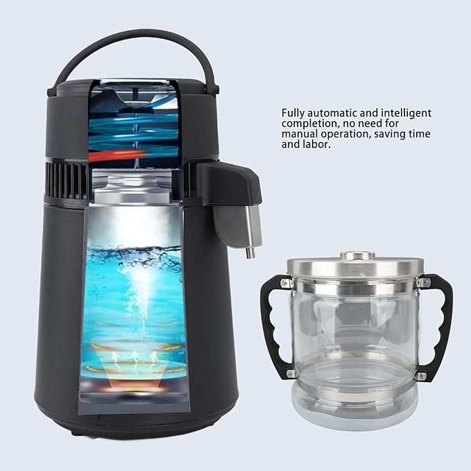 Water filter,Distiller Water Container 6L Multipurpose Glass Collection Bottle Removes Fluoride, , for Countertop Home Beauty Distillers