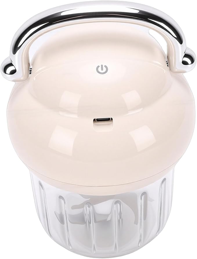 banapoy Electric Garlic Chopper, 21000 RPM Portable Veggie Chopper Garlic Onion Grinder Masher, Cordless Mini Baby Food Processor, for Ginger, Chili, Fruit, 350ML