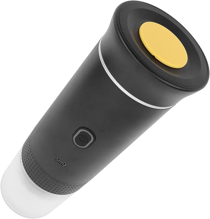 Asixxsix Portable Maker, Rechargeable 2500mAh Battery One Button Operation Travel Coffee Maker, Camping with Rich Flavor Extraction for Travel Office Household (Black)