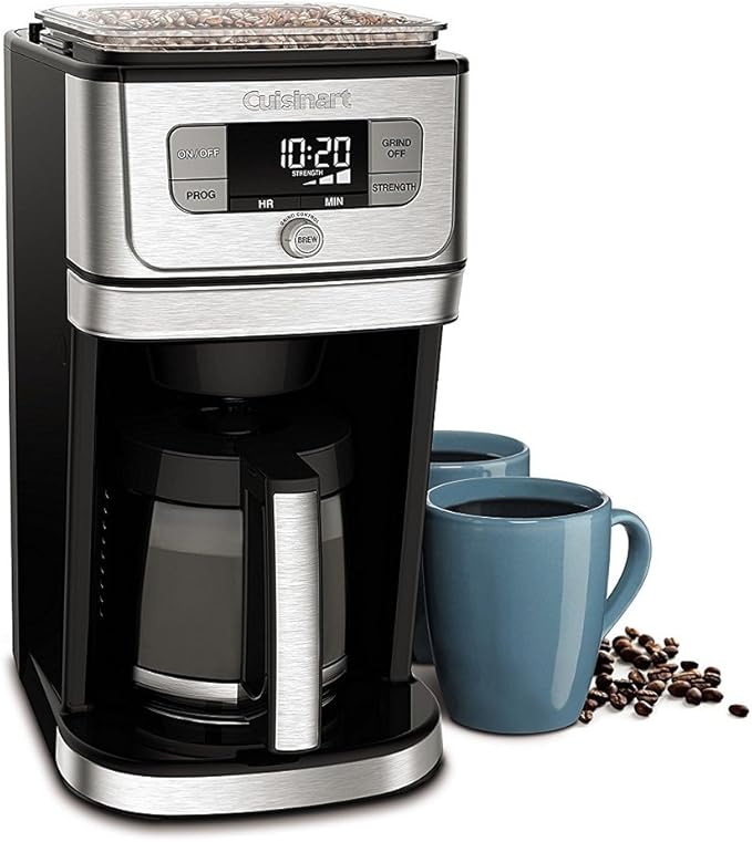 Cuisinart DGB-800 Fully Automatic Burr Grind & Brew, 12-Cup Glass, Silver