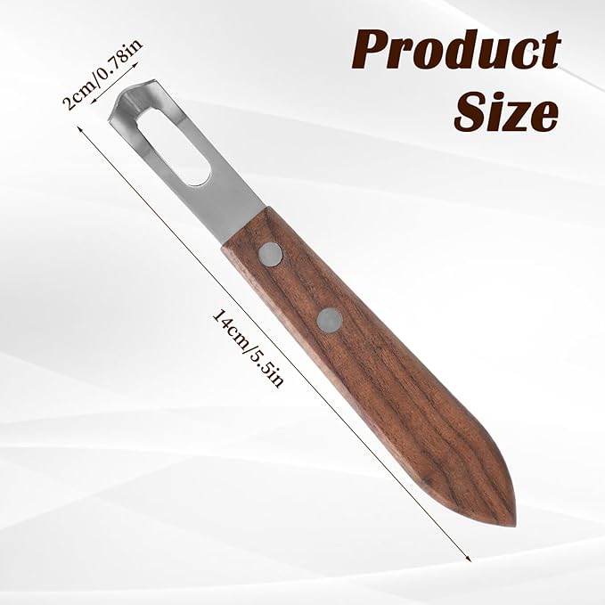Channel Knife, Citrus Zester and Orange Peeler Tool, Walnut Wood and Stainless Steel Bar Tool for Decorating Cocktails, Desserts, Perfect for Home Bars, Craft Cocktails, Bartender Gifts