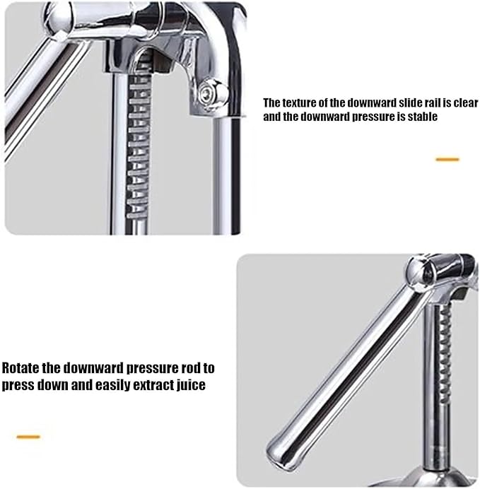 Stainless Steel Manual Juicer - Handheld Citrus Press & Vegetable Juice Extractor