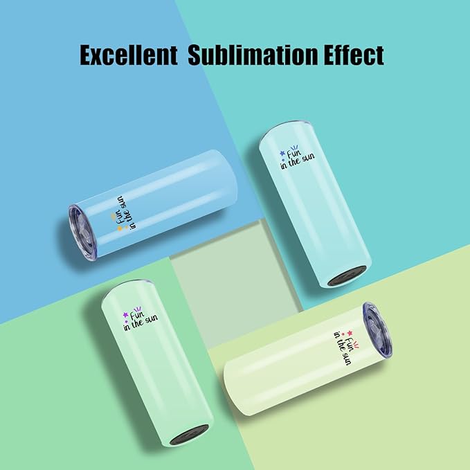 50 Pack 20oz Sublimation Tumblers Bulk With Flat Edge, 20OZ Flat Sublimation Tumbler Blank, Skinny Straight Stainless Steel Blanks Cups with Individual Box (50, 20OZ Flat Edge)