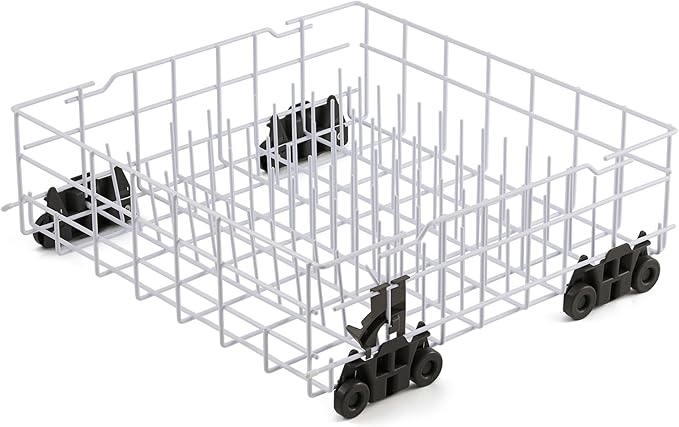 W10161215 Dishwasher Rack Replacement Parts for Whirlpool Dishrack Lower Rack Bottom Drawer Wheels Roller 20.75’’ x 21’’ x 7’’ Whirlpool DU1055XTVS0 DU915PWPS2 Dish Washer Rack Tray Assembly 1 Pack