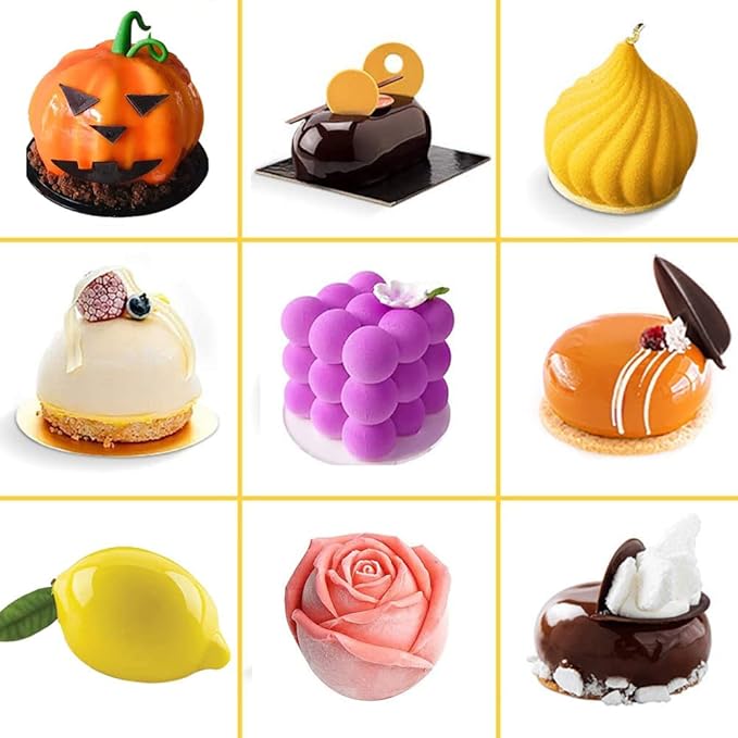 Sphere Shape Silicone Baking Mold for Mousse Cake for Baking French Dessert Pastry Chocolate,Jelly,Soap, Ice Cream Mold 15 Cavity