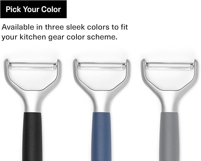 Misen Stainless Steel Vegetable Peeler - Dishwasher Safe Y Peeler - Easy to Use with Potatoes, Cabbage, Carrots, and More - Progessional Grade Kitchen Tool - Gray