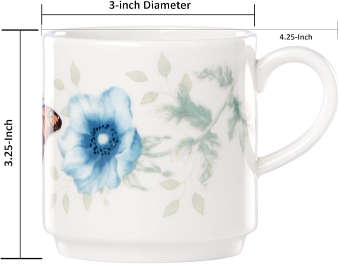 Lenox 890451 Butterfly Meadow 4-Piece Stacking Mug Set