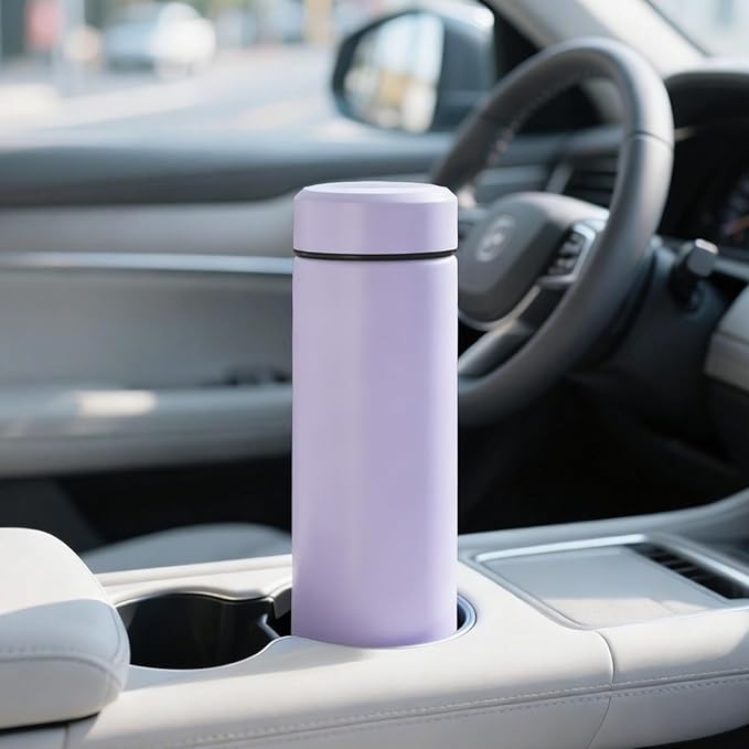 PARACITY Insulated Water Bottle,15 oz Stainless Steel Thermal mug, Double Wall Vacuum Water Bottle, Metal Water Bottle Keeps Hot for 12 Hrs, Cold for 24 Hrs, for Coffee, Drinks(pink)