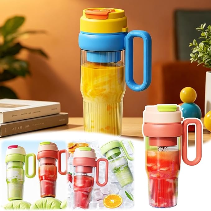 Portable Blender for Smoothies – 7.4V 22,000 RPM Personal Blender with Dual Lids, 304 Stainless Steel Blades, 3000mAh Battery, USB-C Rechargeable, for Travel Office Home