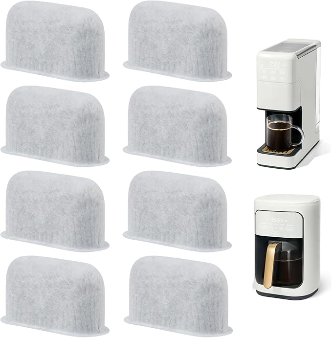 8Pcs Replacement Coffee Filters Compatible with Drew Barrymore Coffee Maker, Coffee Filters for Beautiful Coffee Maker Charcoal Water Filters