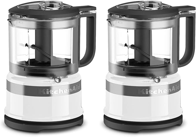 KitchenAid KFC3516WH 3.5 Cup Food Chopper, White (Pack of 2)
