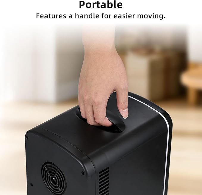 Antarctic Star 4L/6 Can Portable Mini Fridge,Personal Compact Refrigerator,Small Cooler for Food,Drinks or Skin Care, AC/DC for Bedroom, Car, Office & Dorm, Black